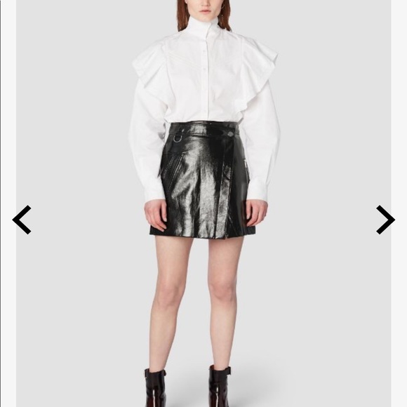 derek lam 10 crosby Patent Leather Wrap Mini Skirt - Picture 3 of 4